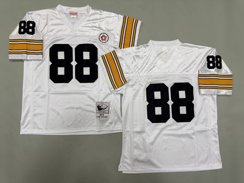 Men 2025 Pittsburgh Steelers #88 Swann white Throwback Limited NFL Jersey style 002->pittsburgh steelers->NFL Jersey